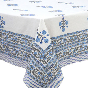 Bluebell Lane Floral Tablecloth - 8-10 seater, a textile accent for dining or kitchen use